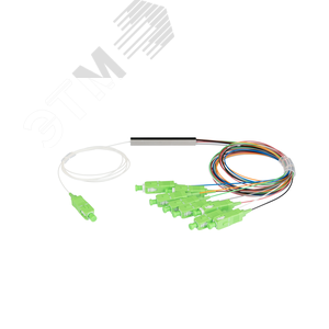Сплиттер планарный 1x8, одномодовый, G.657.A1, SC/APC, миникорпус, 0.9 мм NMF-SPP1X8A1-SCA-M NIKOMAX