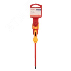 Отвертка крестовая диэлектрическая PH0 х 100 мм, REXANT etm12-4716 REXANT