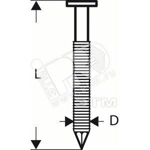 Гвоздь для GSN 90-21 RK. SN21RK 75RHG (3000шт) 2.608.200.040 BOSCH