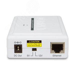 Сплиттер PoE 1хRJ45 10/100/1000 Мб/с, 802.3at, вых - 5 В/12 В POE-161S PLANET