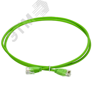 Патч-корд категории 6 UTP 2м slim без язычка. зел. PC02-C06UL-2M-SL-NT ITK