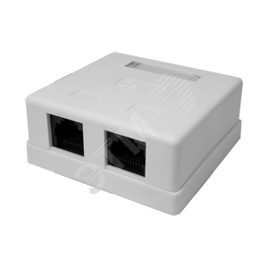 Компьютерная розетка 8P8C (RJ-45), UTP, Cat.6, 2 порта 10-0310 SUPRLAN