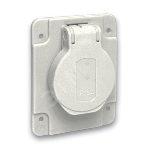 Розетка силовая 10/16A 65х85мм IP54 винты сбоку серая PKS62G Schneider Electric