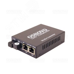 Медиаконвертер оптический 2хRJ45 10/100 Мб/с, 1хSC 100 Мб/с, для кабеля до 20 км OMC-100-21S5a OSNOVO