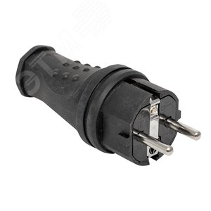 Вилка прямая каучуковая 230В 2P+PE 16A IP44 PROxima RPS-011-16-230-44 EKF