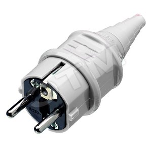 Вилка кабельная 16А 2Р+E IР44 переносная 230В серая SCHUKO 10749 MENNEKES