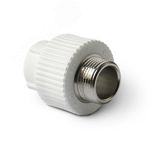 Муфта комбинированная 25 х 1/2' НР полипропиленовая PPR белый PA23012P PRO AQUA