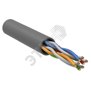 Витая пара U/UTP кат.5E 4 пары PVC серый GENERICA BC1-C5E04-111-100-G Generica