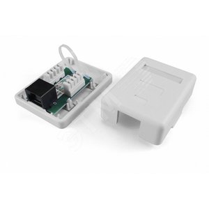 Розетка компьютерная RJ-45(8P8C) кат 5e одинарная внешняя SB1-1-8P8C-C5e-WH Hyperline