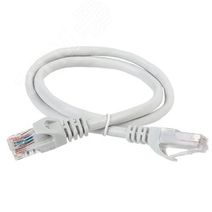 Патч-корд UTP категория 6 LSZH (1м) серый PC01-C6UL-1M ITK