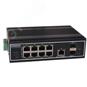 Коммутатор неуправляемый PoE 11 портов, 8хPoE 10/100 Мб/с, 1хRJ45, 2хSFP, 300 Вт SW-60812/I OSNOVO