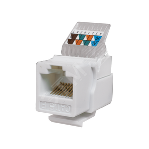 Keystone Jack 8P8C (RJ-45), UTP, Cat.5e. заделка без инструмента, белый 10-0312 SUPRLAN