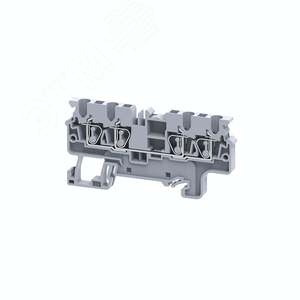 Клемма с четырьмя контактами пружинная OptiClip СX-2,5-QUATTRO-(0,2-4)-I-серый 289753 КЭАЗ
