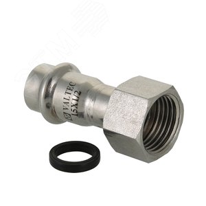 Соединитель нержавеющая сталь 18 х 3/4' НГ с накидной гайкой VTi.908.I.001805 VALTEC