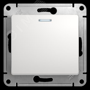 Выключатель одноклавишный, с подсветкой, в рамку, схема 1а, белый GSL000113 Systeme Electric