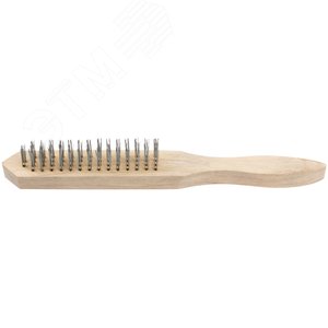 Кордщетка с деревянной ручкой 4-х рядная 38404 FIT