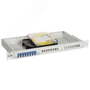 Кросс 1U укомплектованный LC (duplex) 8шт (OS2) FOBX24-1U-8LCUD09 ITK