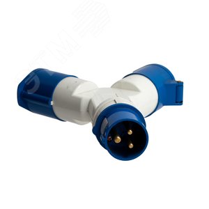 Розетка двухлучевая 1012 2Р+РЕ 16А 220В IP44 ps-1012-16-220 EKF
