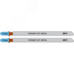 Полотна по металлу, HSS, фрезерованные, волнистые зубья, 132/106/1.2 мм (T318A), 2 шт 40966 FIT