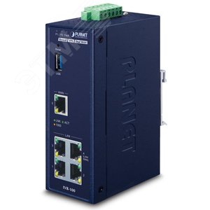 Шлюз VoIP 5хRJ45 10/100/1000 Мб/с, 1хUSB 3.0 IVR-100 PLANET