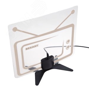 Антенна комнатная Активная для цифрового телевидения DVB-T2 Ag-719 USB, REXANT etm34-0719 REXANT