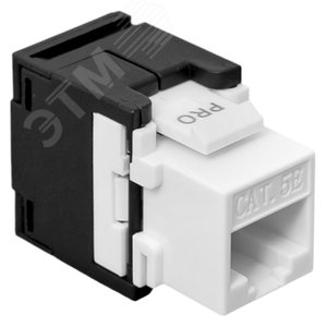 Модуль Keystone TERACOM PRO Cat.5E неэкранированный 110 IDC 180 градусов самозажимной (Toolless) черный TRP-KSTN-T180D-5EUTP-BLK EKF