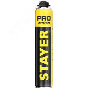 Пена монтажная PRO 750мл пистолетная всесезонная выход до 35л 41135 STAYER