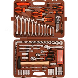 Набор инструмента универсальный 18 1/4'', 3/8'' и 1/2''DR, 131 предмет OMT131S Ombra