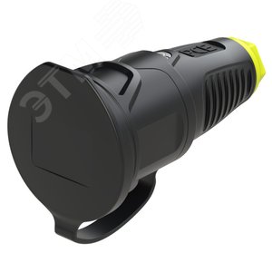 Розетка каб 16A/250V/2P+E/IP54 с черным крышкой и корпусом, маркер желтый 2511-she PCE