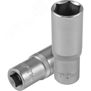 Головка торцевая глубокая 1/2''DR, 21 мм S04HD4121 Jonnesway