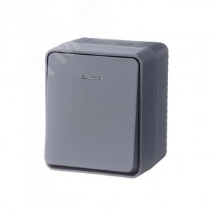 AtlasDesign Profi54 выключатель одноклавишный с подсветкой IP54 10 АХ, АНТРАЦИТ, Россия ATN544013 Systeme Electric