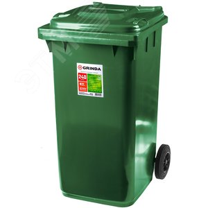 Мусорный контейнер 240 л (730х580х1060 мм), МК-240 3840-24 GRINDA